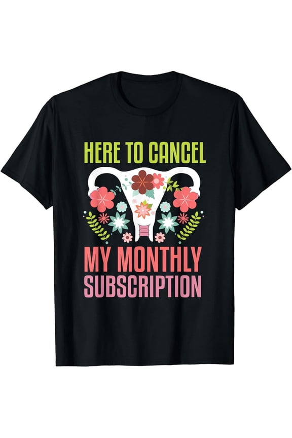Here to Cancel My Monthly Subscription Women's Crew Neck Casual Short Sleeve Vintage Summer Graphic T-Shirt