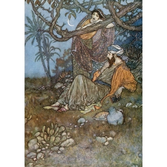Here with a little Bread beneath the Bough A Flask of Wine a Book of Verse - and Thou Beside me singing in the Wildern