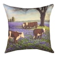 thumbnail image 1 of Herefords And Blue Bonnets Climaweave Pillow 18" Indoor/Outdoor, 1 of 1
