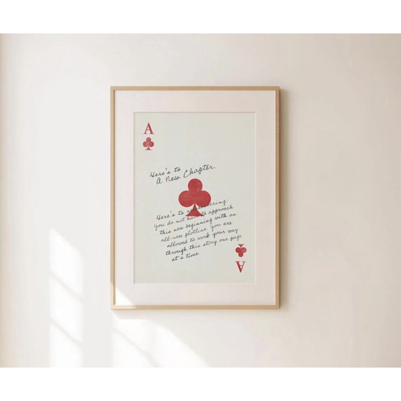 Heres To A New Chapter Wall Art Print, Inspirational Self Love And Office Decor