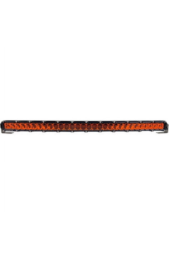 53010 6-Series Light Bar - 30in. (34in. x 2in. x 1.5in.) - Black Flood Light - Curved with Amber Lens
