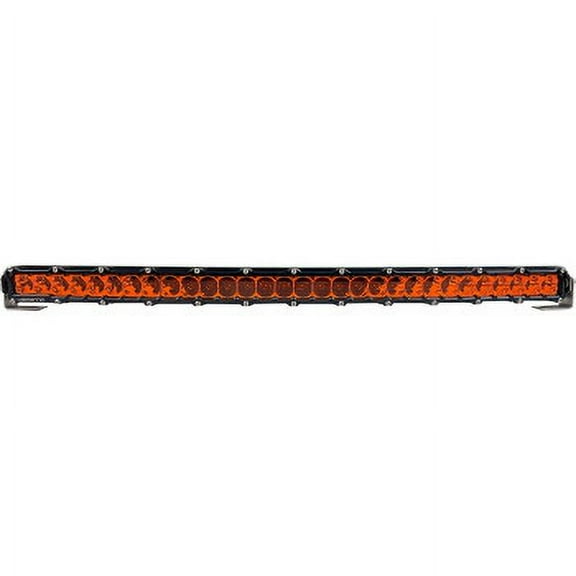 Heretic 53010 6-Series Light Bar - 30in. (34in. x 2in. x 1.5in.) - Black Flood Light - Curved with Amber Lens