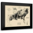 thumbnail image 1 of Hergesheimer 24x20 Black Modern Framed Museum Art Print Titled - Slave Population Southern States, 1 of 5