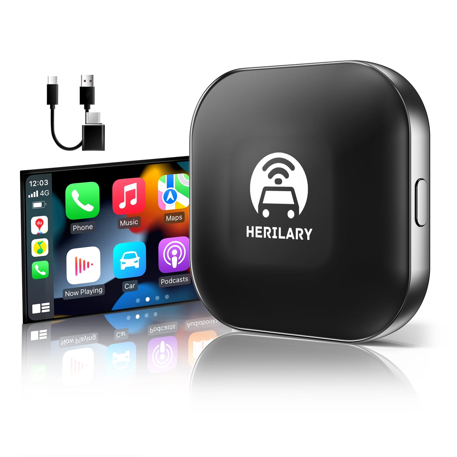 Herilary Wireless Apple Carplay Screen Car Stereo Android Auto Car
