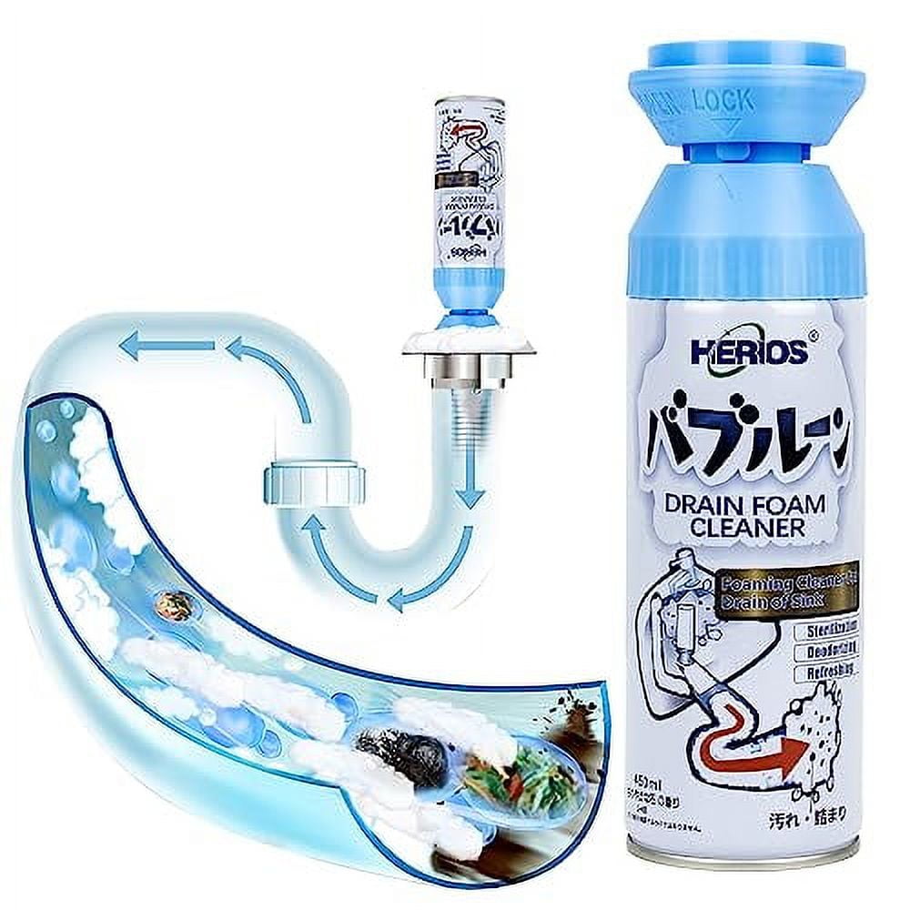 Herios Drain Cleaner,Powerful Sink And Drain Cleaner Fast Foaming For
