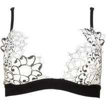 Herita Athena Black and White Patterned Lace Bralette, EU S Size in 00A-White for Women