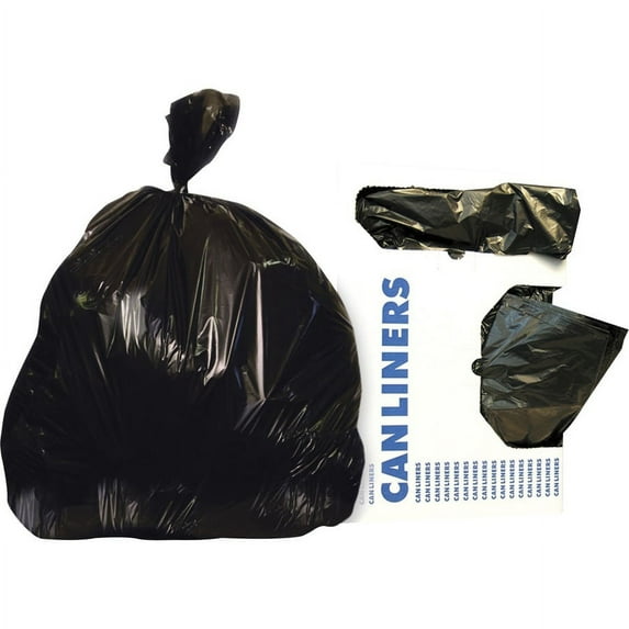 Heritage 0.35 Mil Linear Low-Density Polyethylene Dark Can Liners - 7 gal - 20" Width x 21" Length x 0.35 mil (9 Micron) Thickness - Low Density - Black - Linear Low-Density Poly | Bundle of 5 Cartons