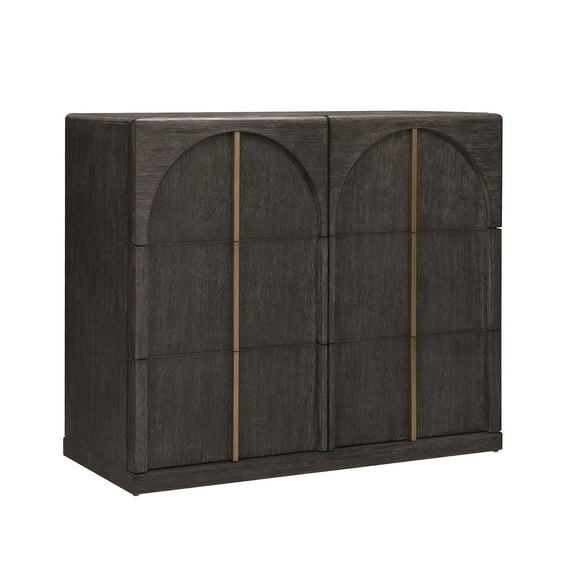 Heritage 2-Door Wood Accent Chest in Dark Gray Finish by Scott Living
