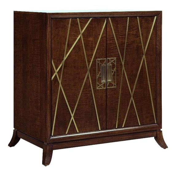 Heritage 2-Door Wood Bar Cabinet in Brown Finish by Scott Living