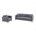 thumbnail image 1 of Heritage 2 Piece Gray Fabric Upholstered Sofa & Chair Set, 1 of 2