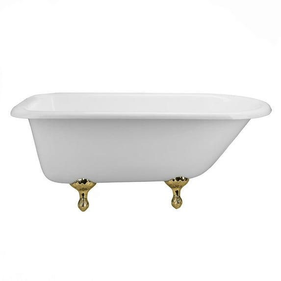 Heritage 57 Inch Cast Iron Classic Clawfoot Tub - No Faucet Drillings