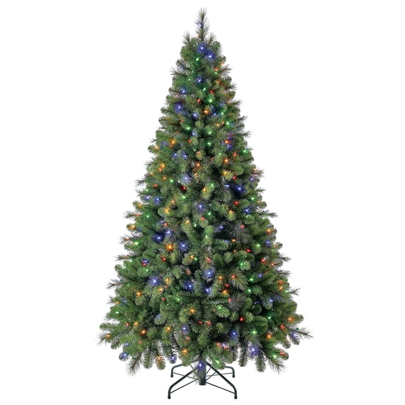 Open Box Heritage 7 ft. Artificial Pine Christmas Tree w/ Changing Lights