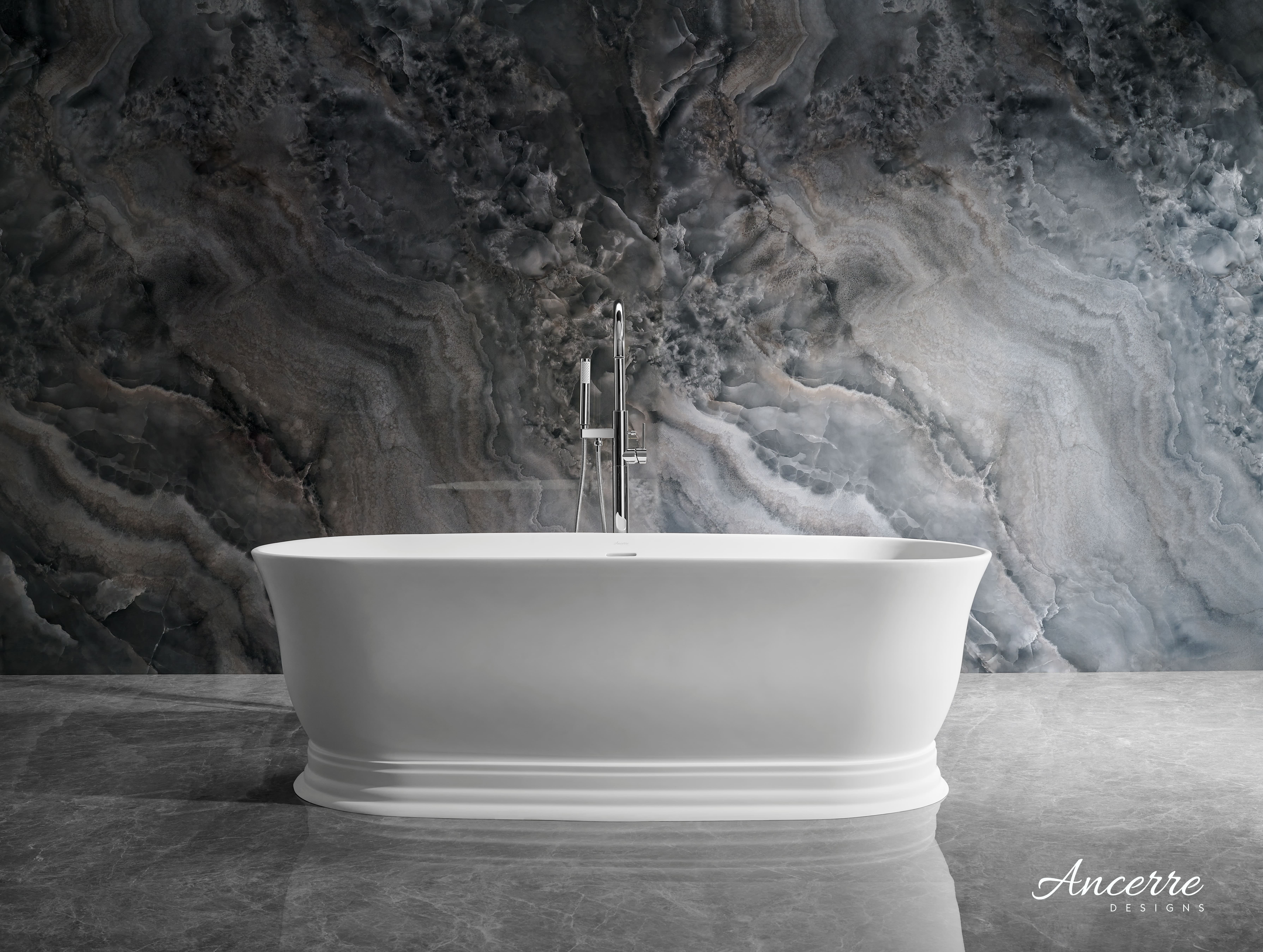 Heritage 70.9'' Matte White Acrylic Freestanding Bathtub