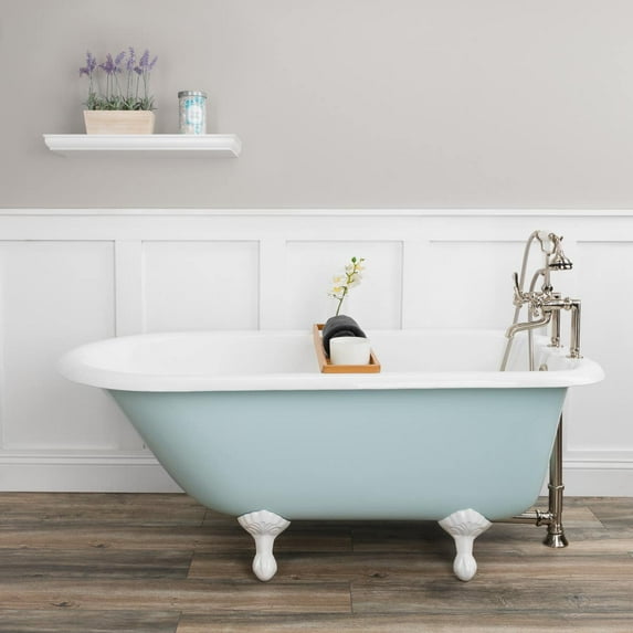Heritage 72 Inch Cast Iron Classic Clawfoot Tub - Rim Faucet Drillings