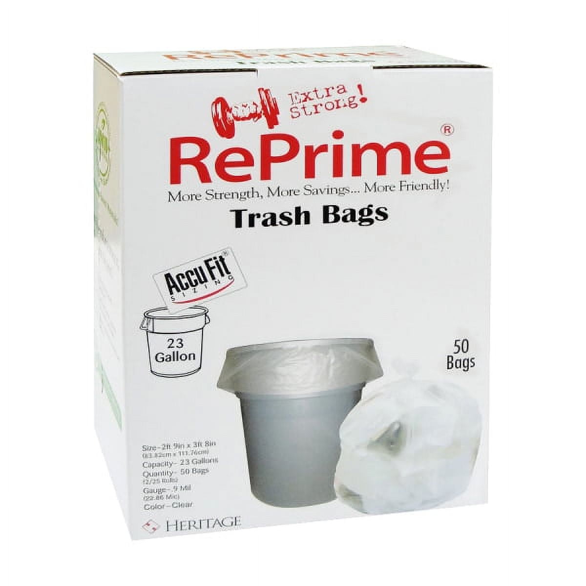 Clear 23 Gallon Extra Strong Polypropylene Trash Bags