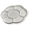thumbnail image 1 of Heritage Arts AP004 Plastic Flower-Shaped Palette; for use with Watercolor, Gouache, Acrylic and Oil Paint Pigments; Durable White Plastic; 7 Color Wells, 1 Circular and 6 Arches Shaped, 1 of 2