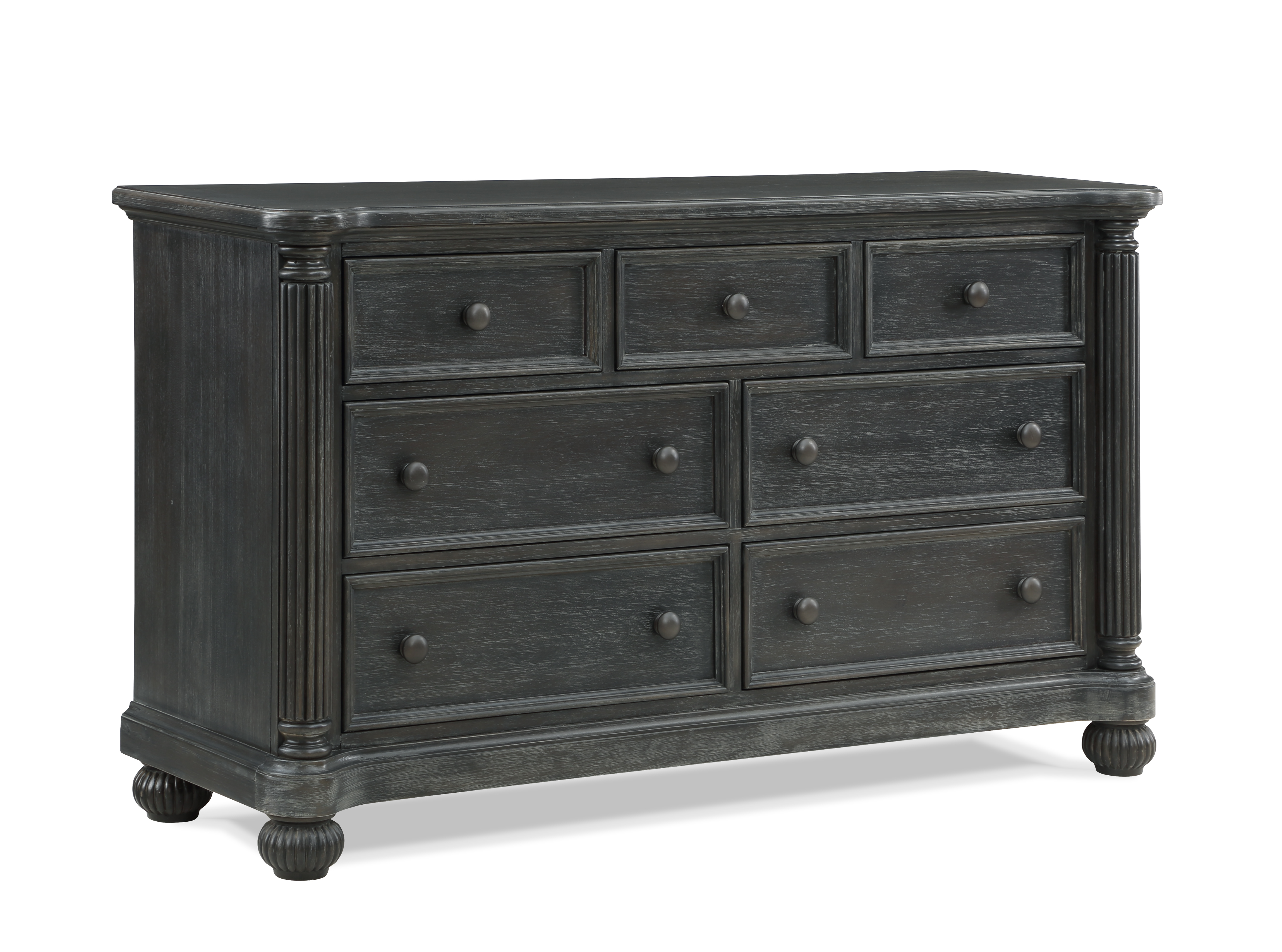 Kingsley Charleston 7 Drawer Dresser in Weathered Woodland