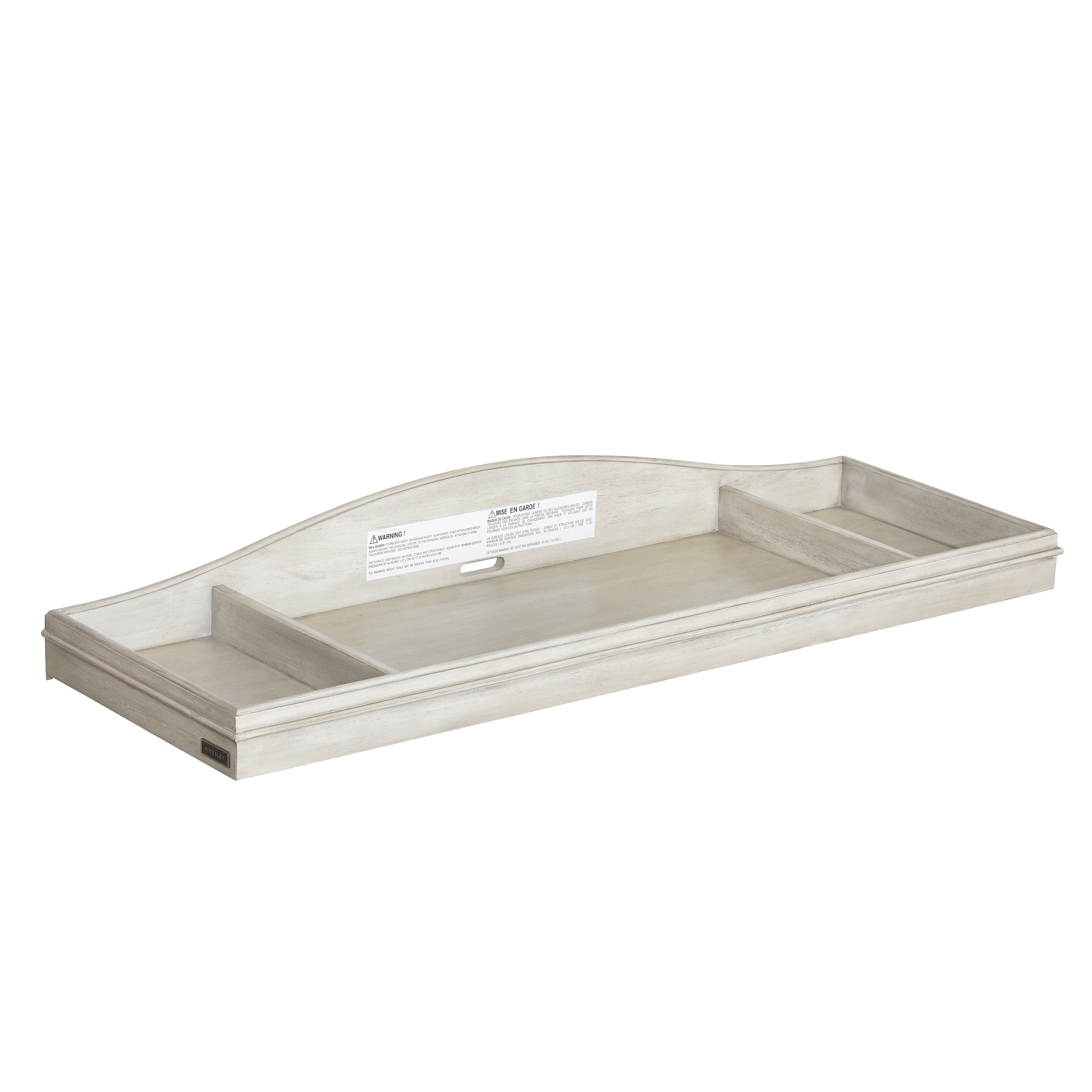 Kingsley Charleston Traditional Wood Changing Topper in White