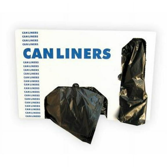 Heritage Bag Z4824RK R01 R3J 24 x 24 in. Can Liner 6 mic HDPE, Black Coreless & Star - Case of 1000