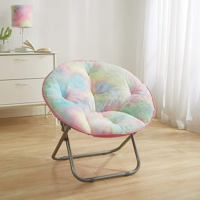 Heritage Club 23" Kids Rainbow Plush Saucer Chair