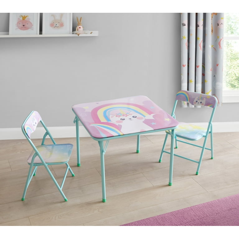 Unicorn folding table and chairs sales