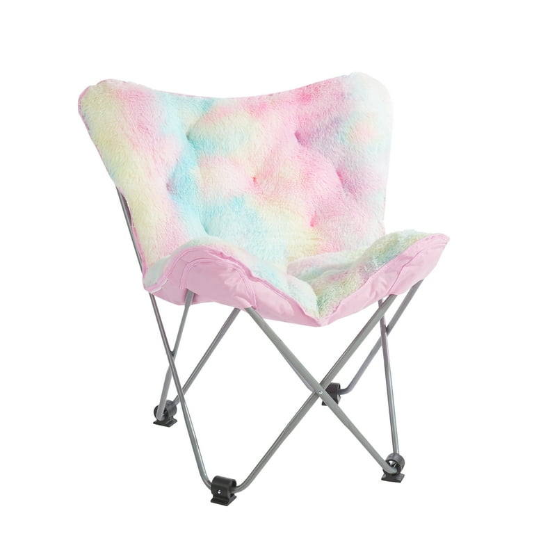 Heritage club rainbow fur butterfly chair deals