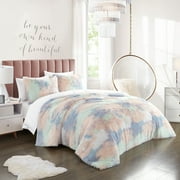 Heritage Club Kids Faux Fur Rainbow Pastel Comforter Set, Twin XL, Pastel