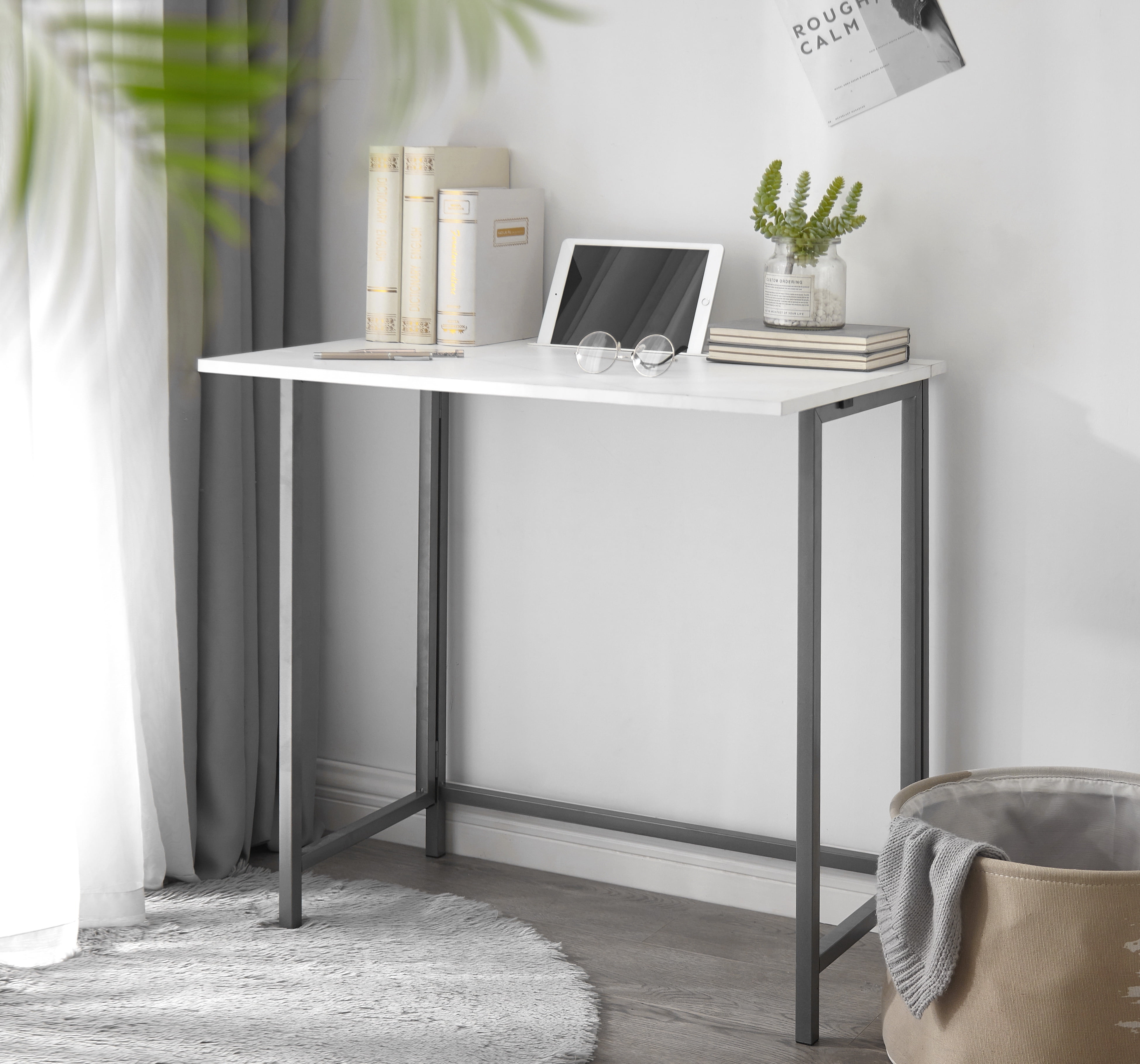 Heritage Club Kids Folding Desk with Tablet Slot, White