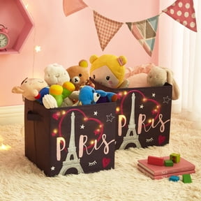 Heritage Club Paris 2 Piece Light Up Polyester Storage Cubes for Kids