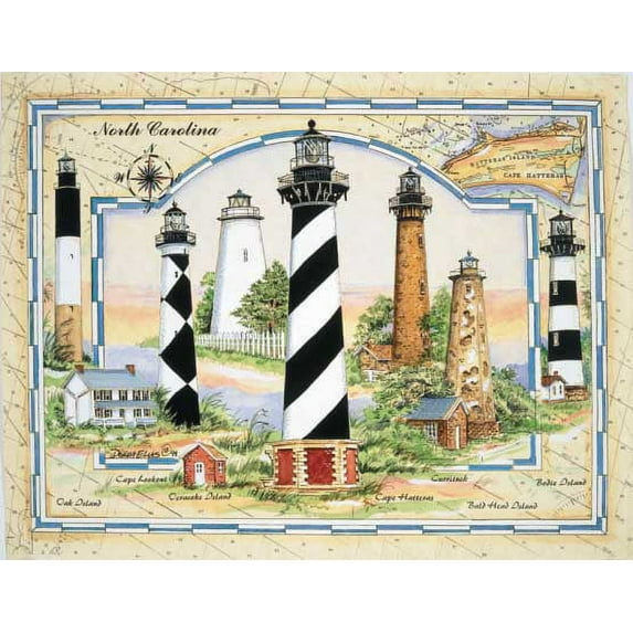 Heritage Coastal Lights of North Carolina Jigsaw Puzzle - 1000 Pieces