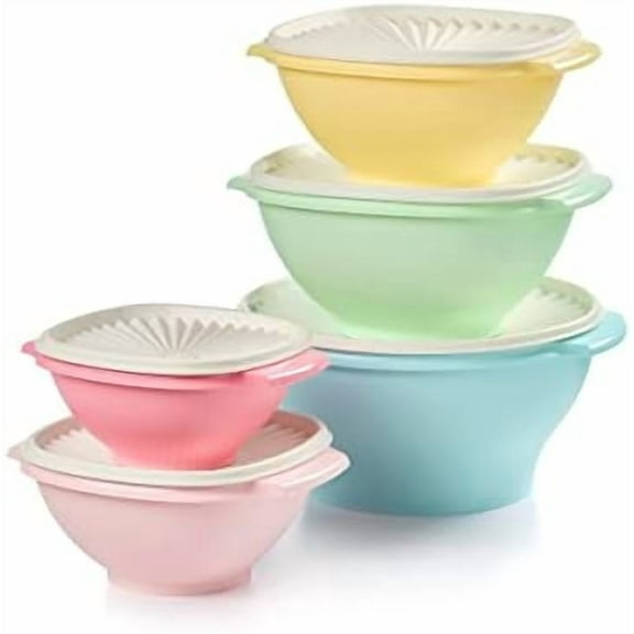 Heritage Collection, 10 Piece Food Storage Container Set in Vintage Colors, Dishwasher Safe and BPA Free (5 Bowls, 5 Lids)