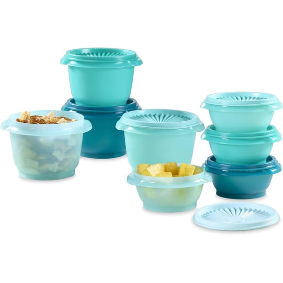 16 Piece Food Storage Container Set in Vintage Green Dishwasher Safe BPA Free 8 Containers 8 Lids