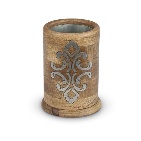 Heritage Collection Wood and Metal Inlay Wine Chiller