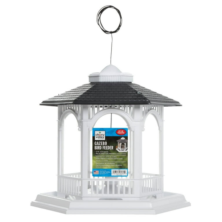Audubon, Heritage Farms Deluxe Gazebo Bird Feeder, 12 inch, White