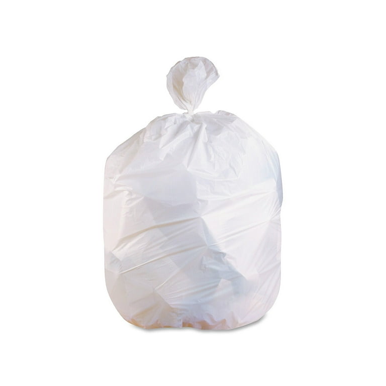 Commercial trash bags 33 gallon 24x28 .9 mil case of 400 natural, linear  low CLO78526CT Glad