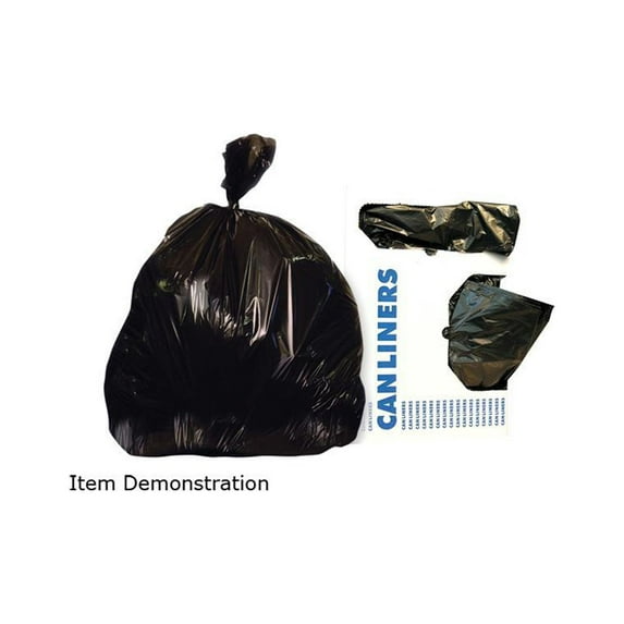 Heritage H4021RK 0.35 Mil Linear Low-Density Polyethylene Dark Can Liners - 1000 / Carton