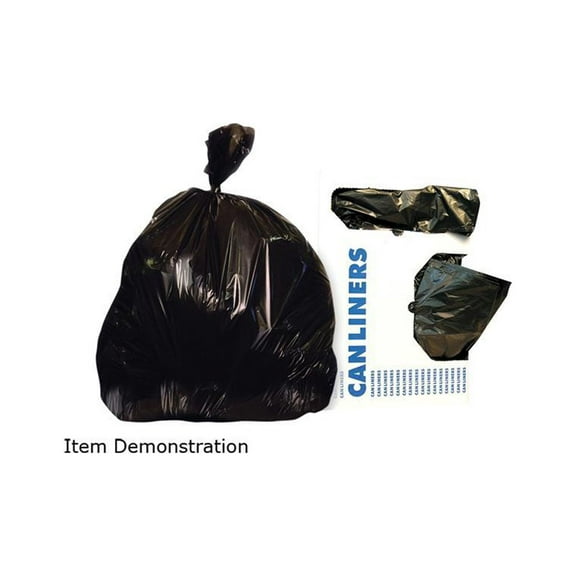 Heritage H4021RK 0.35 Mil Linear Low-Density Polyethylene Dark Can Liners - 1000 / Carton