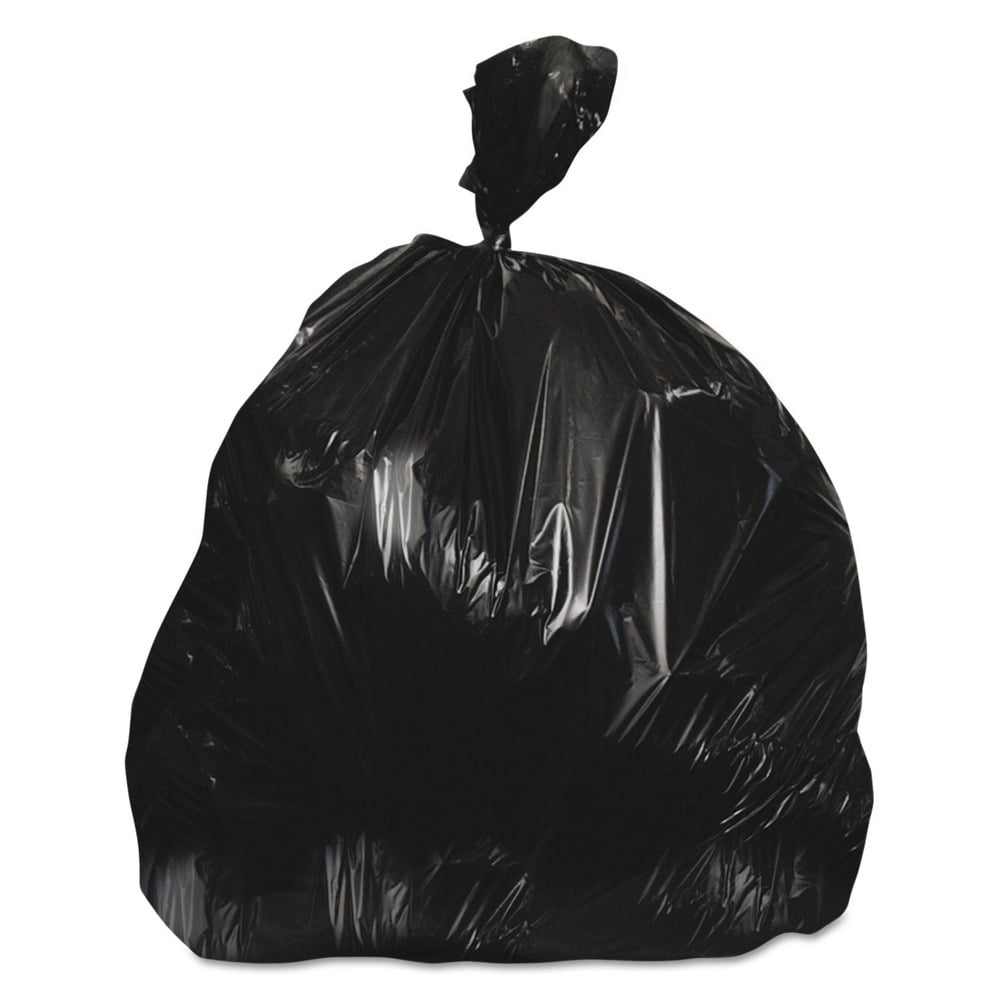 Heritage 56 Gallon Can Liners - 0.7 Mil Low-Density Trash Bags, 43x47 Inches, Black (100 Count)