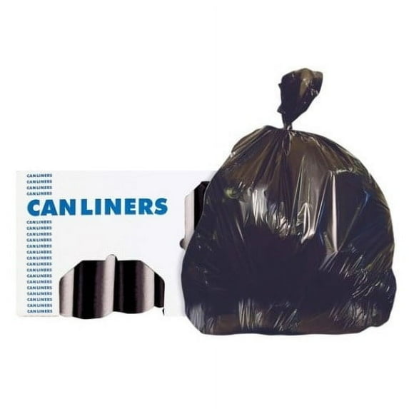 Heritage Heavy Duty Trash Bags, 43 in x 48 in, 56 Gallons, Black, 100 Bags