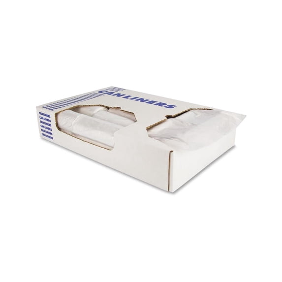 Heritage High-Density Coreless Trash Bags, 33 gal, 12 mic, 33 x 40, Natural, 500/Carton