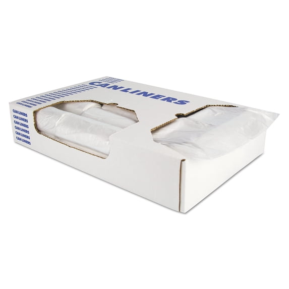 Heritage High-Density Coreless Trash Bags, 45 gal, 19 mic, 40 x 46, Natural, 150/Carton