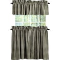 thumbnail image 1 of Heritage House Check Black and Nutmeg 72" x 36" Lined Cotton Curtain Tiers by Raghu, 1 of 4
