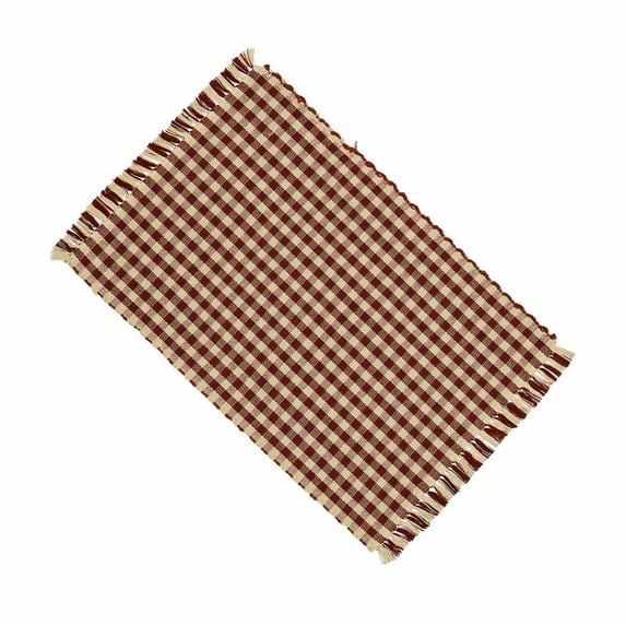 Heritage House Check Red Placemats - Set of 6 - Home Collections by Raghu