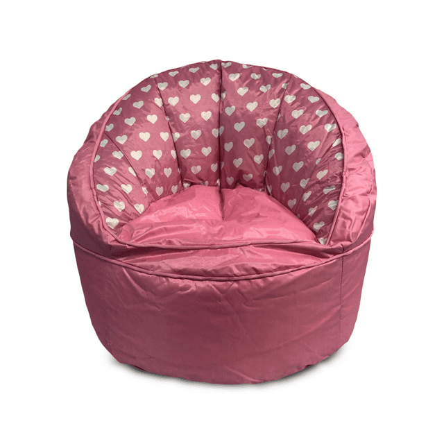 Heritage Kids Pink Hearts Toddler Bean Bag Chair, Pink
