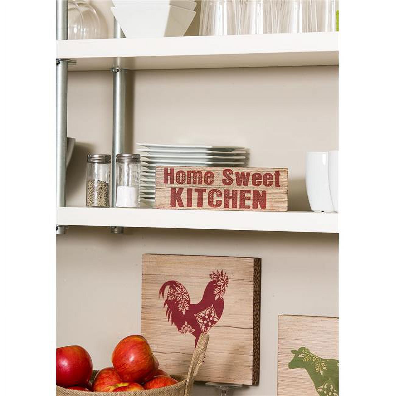 Rustic Barn Red and Taupe Wood Farmhouse Wall Sign