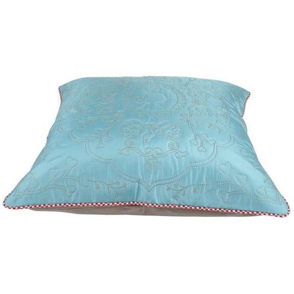 Heritage Lace 51.040.046 20 x 20 in. Pip Studio Feeling Quilty Pillow Cover, Blue