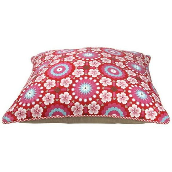 Heritage Lace 51.040.082 24 x 24 in. Pip Studio Pip Tiles Pillow Cover, Red