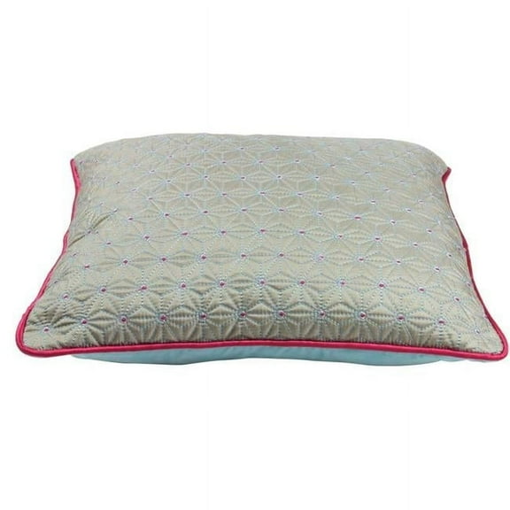 Heritage Lace 51.040.084 14 x 14 in. Pip Studio Quilted Star Pillow Cover, Khaki