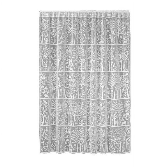 Heritage Lace  60 x 84 in. Rabbit Hollow Panel, White