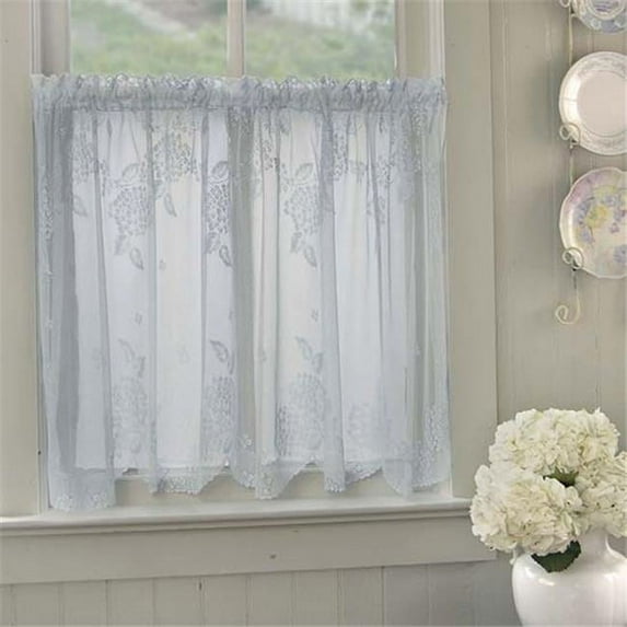 Heritage Lace 6295W-6036 Hydrangea 60 x 36 in. Tier, White